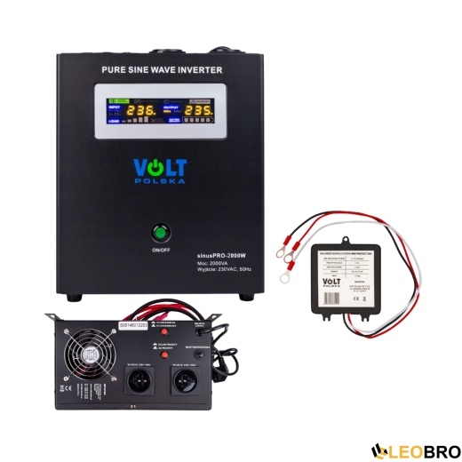 Гибридный ИБП/инвертор Volt Polska SINUS PRO 2000W 24/230V 1400/2000W + Балансир 24V - 1