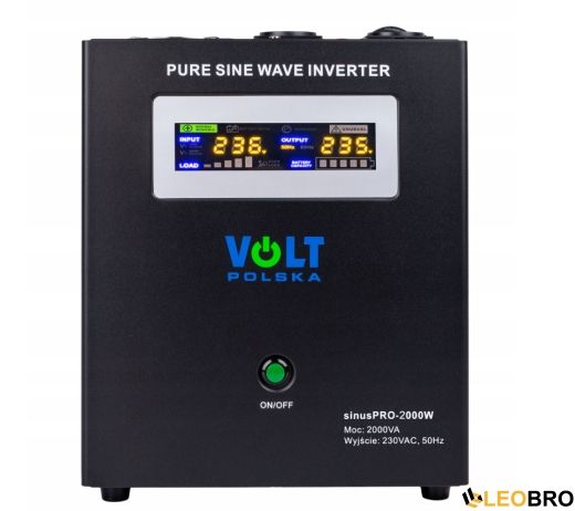 Гибридный ИБП/инвертор Volt Polska SINUS PRO 2000W 24/230V 1400/2000W + Балансир 24V - 3