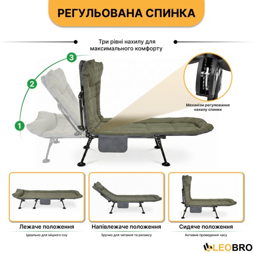 Раскладная кровать (раскладушка) LEOBRO (FB-S17) - 7