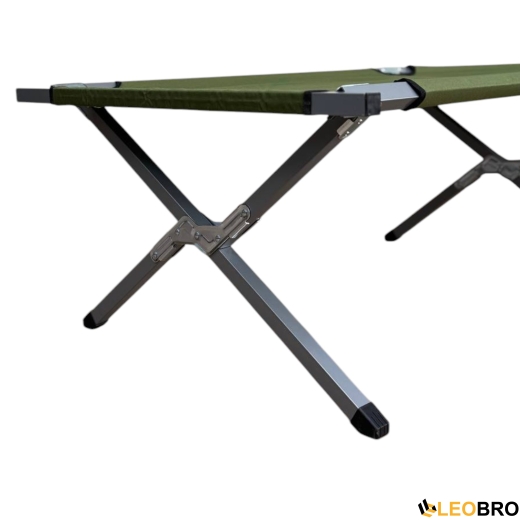 Армійська похідна розкладачка LEOBRO до 150кг Зелена (HT-168A8 Armygreen) - 4