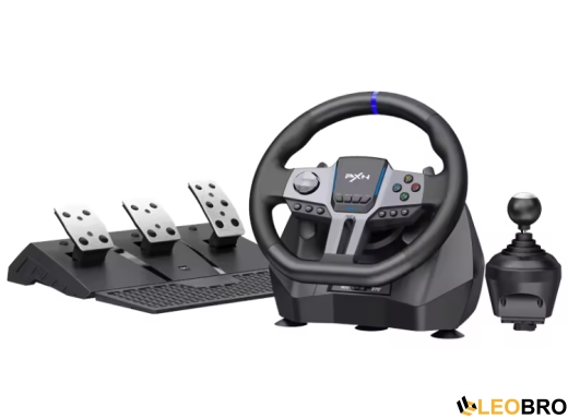 Ігрове кермо PXN V9 GEN2 з педалями і коробкою передач для PS4, PS3, Xbox X/S, PC (PXN-V9GEN2) - 1