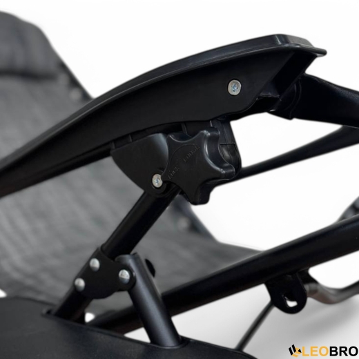 Розкладне крісло шезлонг LEOBRO Zero Gravity темно-сіре (HT-167D DARK GREY) - 2