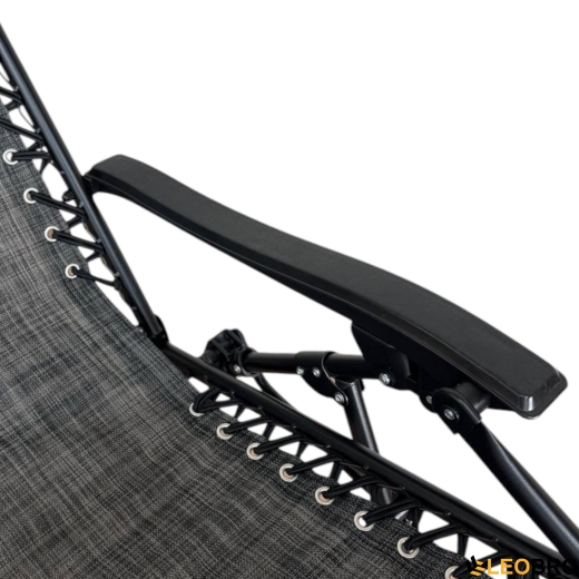 Розкладне крісло шезлонг LEOBRO Zero Gravity темно-сіре (HT-167D DARK GREY) - 4
