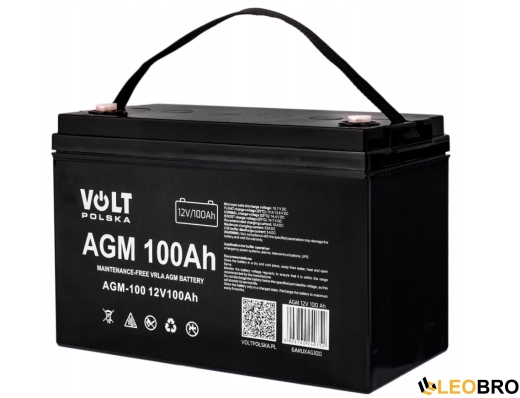 Гібридний ДБЖ/інвертор Volt Polska SINUS PRO 2000 S 24/230V 1400/2000W + 2 шт Акумулятор VOLT VRLA 100Ah 12V - 6