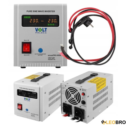 ДБЖ/Інвертор Volt Polska SINUS PRO 800 E 12/230V 500/800W + Акумулятор гелевий 4SUN MAXX GEL 120 Ah - 3