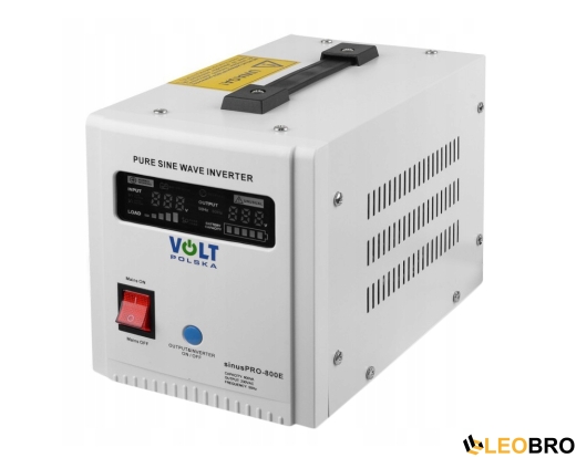 ДБЖ/Інвертор Volt Polska SINUS PRO 800 E 12/230V 500/800W + Акумулятор гелевий 4SUN MAXX GEL 120 Ah - 4
