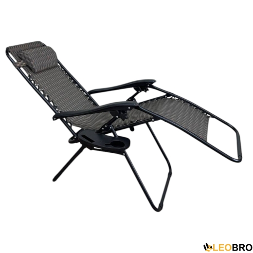 Розкладне крісло шезлонг LEOBRO Zero Gravity в клітку (HT-167D PLAID) - 4