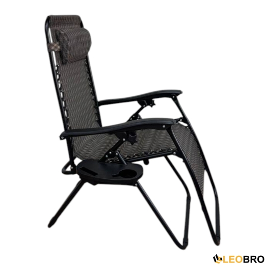 Розкладне крісло шезлонг LEOBRO Zero Gravity в клітку (HT-167D PLAID) - 7