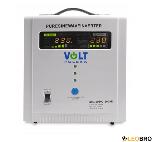 Комплект Volt Polska SINUS PRO 2000E 12/230V 1250/2000W + Акумулятор гелевий 4SUN MAXX GEL 100 Ah - 3