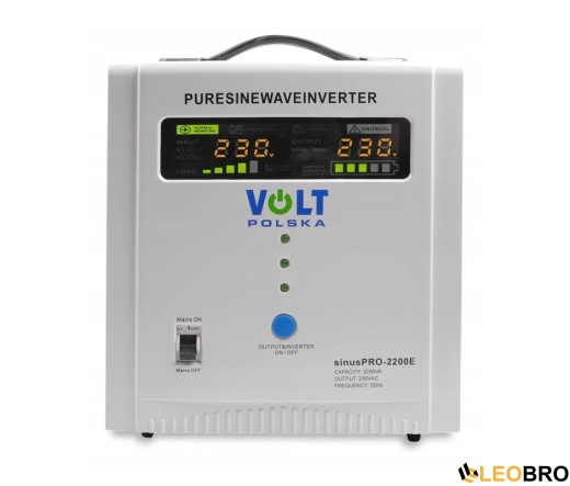 Комплект Volt Polska SINUS PRO 2200E 12/230V 1600/2200W + Акумулятор гелевий 4SUN MAXX GEL 100 Ah - 4