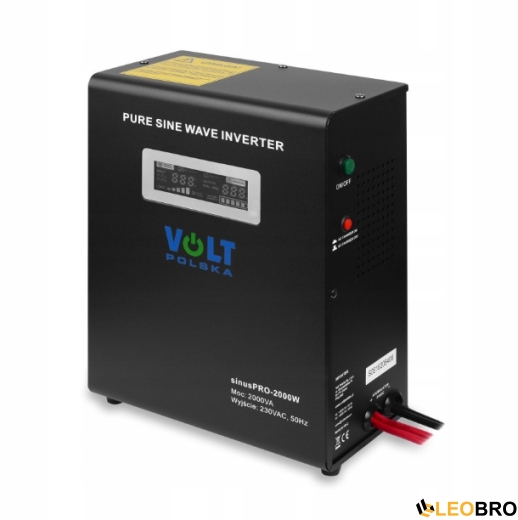 Комплект інвертору Volt Polska SINUS PRO 2000W 1400/2000W + 2 шт Акумулятор VOLT VRLA 100Ah 12V - 4