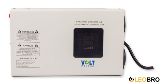 Стабілізатор напруги Volt Polska AVR 2000VA 8-11% SLIM (5AVRZS2000) - 1