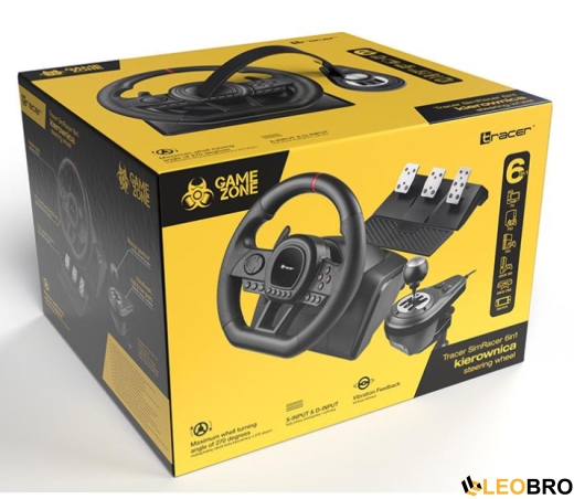 Руль с педалями и коробкой передач Tracer SimRacer 6in1 для PS4/PS3/PC/Xbox One/Xbox 360 (47345) - 8