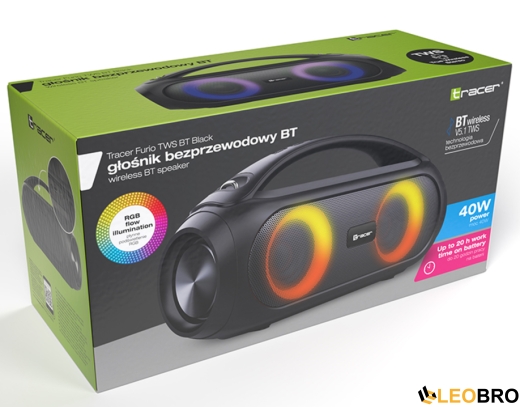 Блютуз колонка Tracer Furio TWS Black 40W (TRAGLO46920) - 6