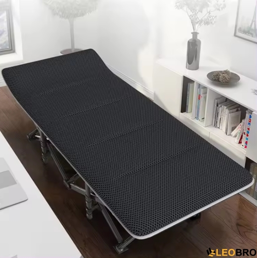 Компактна Розкладачка для туризму LEOBRO зі зручним матрацом Темно-синя - 7