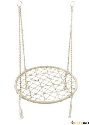 Гойдалка гніздо 80,0 см плетена FUNFIT (Кремова) (2605) - 1