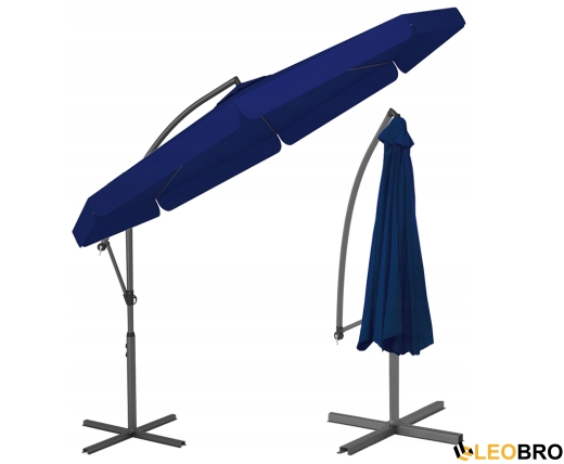 Складна садова парасолька з боковим подовжувачем FUNFIT Синя (3052) - 1