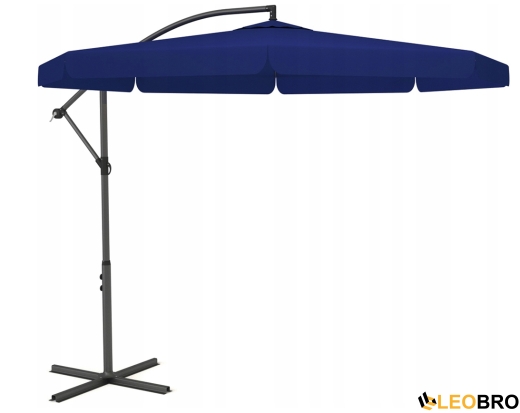 Складна садова парасолька з боковим подовжувачем FUNFIT Синя (3052) - 4