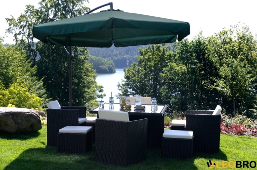 Складна парасолька з боковим подовжувачем FUNFIT Зелений (3053) - 2