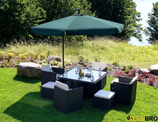 Складна парасолька з боковим подовжувачем FUNFIT Зелений (3053) - 3