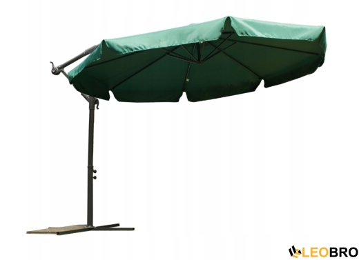 Складна парасолька з боковим подовжувачем Plonos Зелена (4232) - 2