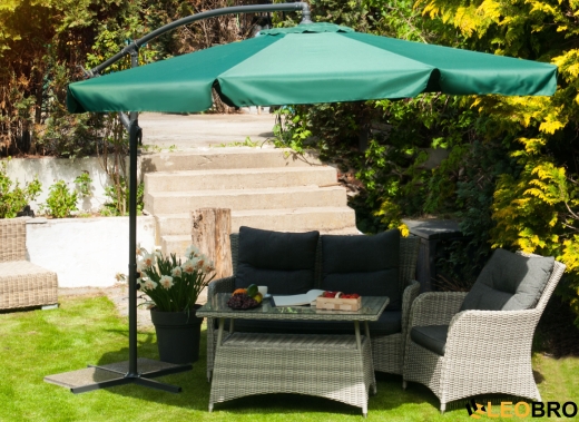 Складна парасолька з боковим подовжувачем Plonos Зелена (4232) - 4