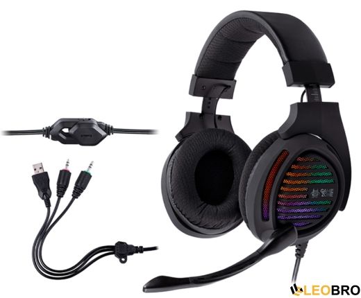 Комп'ютерна аудіо гарнітура Tracer GAMEZONE Aligator RGB Rainbow LED (TRASLU46466) - 1