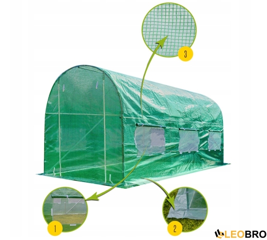 Теплица LEOBRO Garden 6м2 для сада и огорода (LB-6M19) - 8