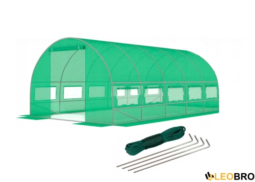 Садова теплиця парник LEOBRO Garden 18м2 Green (LB-18M19) - 1