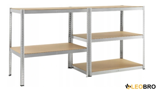 Металлический стеллаж FunFit 180x100x50 см, прочный (200 кг/полка) - 3