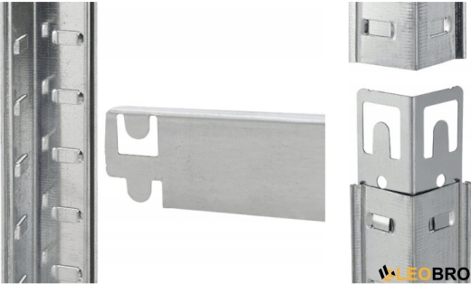 Металлический стеллаж FunFit 180x100x50 см, прочный (200 кг/полка) - 5