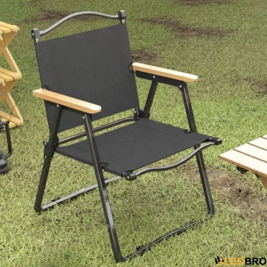 Кемпінгове крісло LEOBRO Чорне Велике (CH-S02-L) - 2
