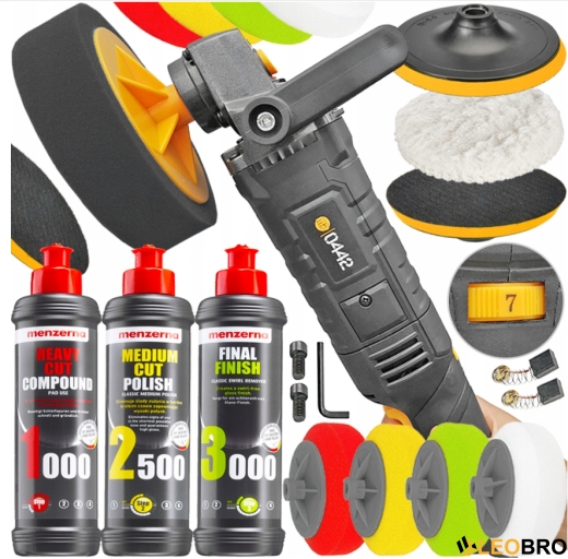 Полировальная машинка MAJSTER MP0442 2,6KW + 4 насадки + полировальная паста MENZERNA - 1