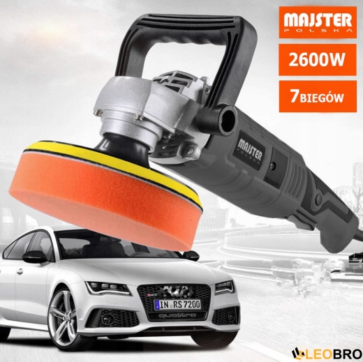 Полировальная машинка MAJSTER MP0442 2,6KW + 4 насадки + полировальная паста MENZERNA - 4