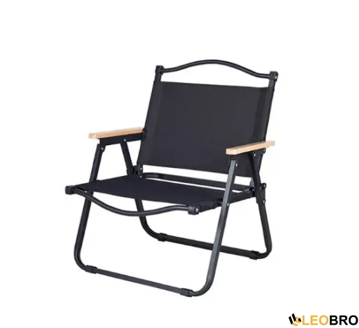 Кемпінгове крісло LEOBRO Чорне Середнє (CH-S02-M) - 1