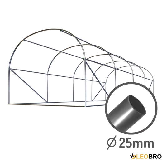 Парник Plonos 10м2 400×250×200 см, зелёный с 8 окнами - 3