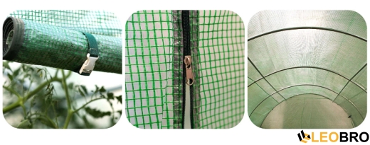 Парник Plonos 10м2 400×250×200 см, зелёный с 8 окнами - 6