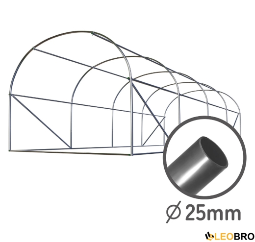 Парник Plonos 18m2 с вентиляционными окнами 600х300х200 см (зелёный) 4918-В - 3