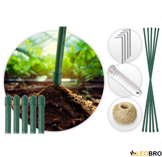 Парник Plonos 18m2 с вентиляционными окнами 600х300х200 см (зелёный) 4918-В - 5