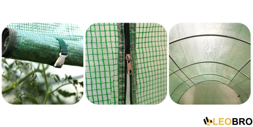 Парник Plonos 18m2 с вентиляционными окнами 600х300х200 см (зелёный) 4918-В - 6