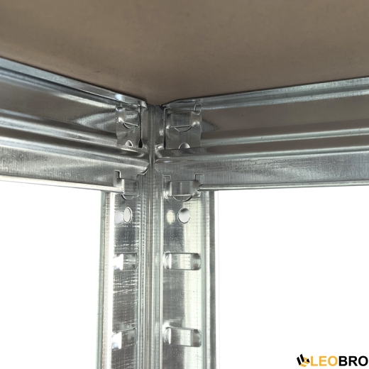 Стеллаж LEOBRO Premium 180 х 90 х 40 см, 175кг/полка, 5 полок (LB-R175-GAN) - 9
