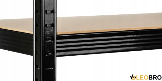 Стелаж LEOBRO Чорний 180 х 90 х 40 см, 175кг/полиця, 5 полиць (LB-R175-BLK) - 3