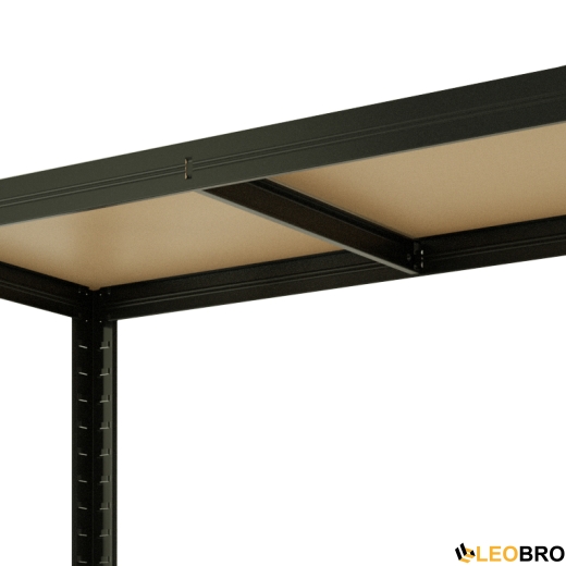 Стелаж LEOBRO Premium Чорний 180 х 90 х 40 см, 175кг/полиця, 5 полиць (LB-R175-BLN) - 5