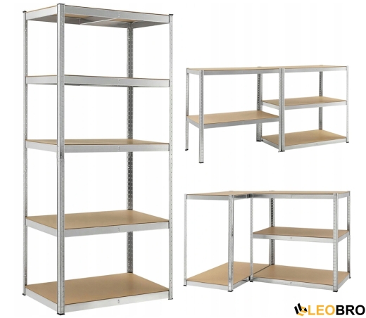 Стелаж LEOBRO 180 х 90 х 40 см, 265кг/полиця, 5 полиць (LB-R265-GAL) - 1