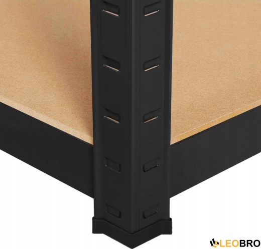 Стелаж LEOBRO Чорний 180 х 90 х 40 см, 265кг/полиця, 5 полиць (LB-R265-BLK) - 5