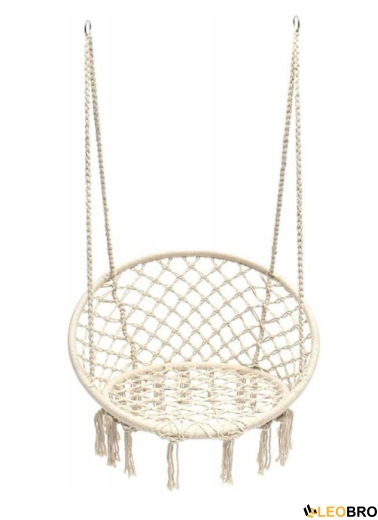 Гойдалка гніздо 110 см плетена FUNFIT Cream (2607) - 1