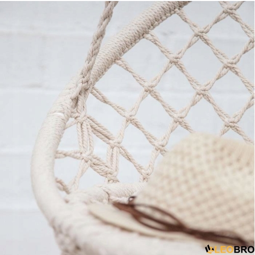 Гойдалка гніздо 110 см плетена FUNFIT Cream (2607) - 8