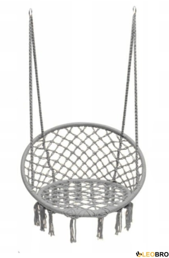 Гойдалка гніздо 110 см плетена FUNFIT Gray (2766) - 1