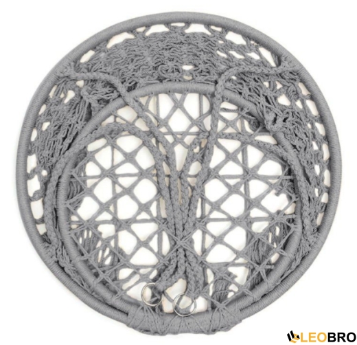 Гойдалка гніздо 110 см плетена FUNFIT Gray (2766) - 3