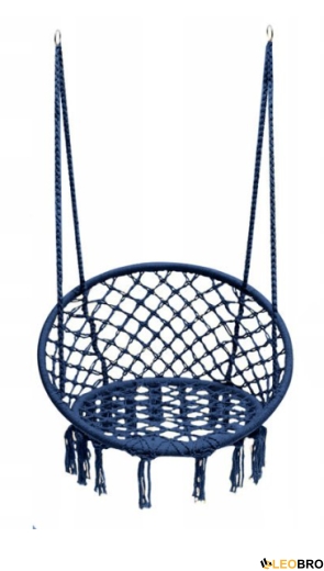 Гойдалка гніздо 110 см плетена FUNFIT Blue (2765) - 1